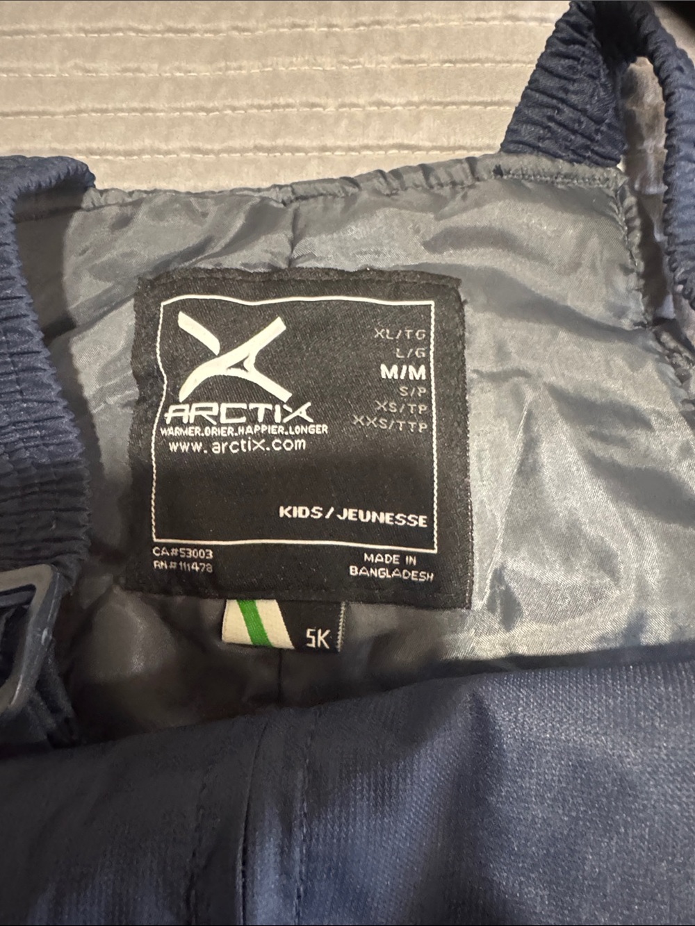 Arctix Kids Navy Blue Snow Bib Overalls - Picture 2 of 7